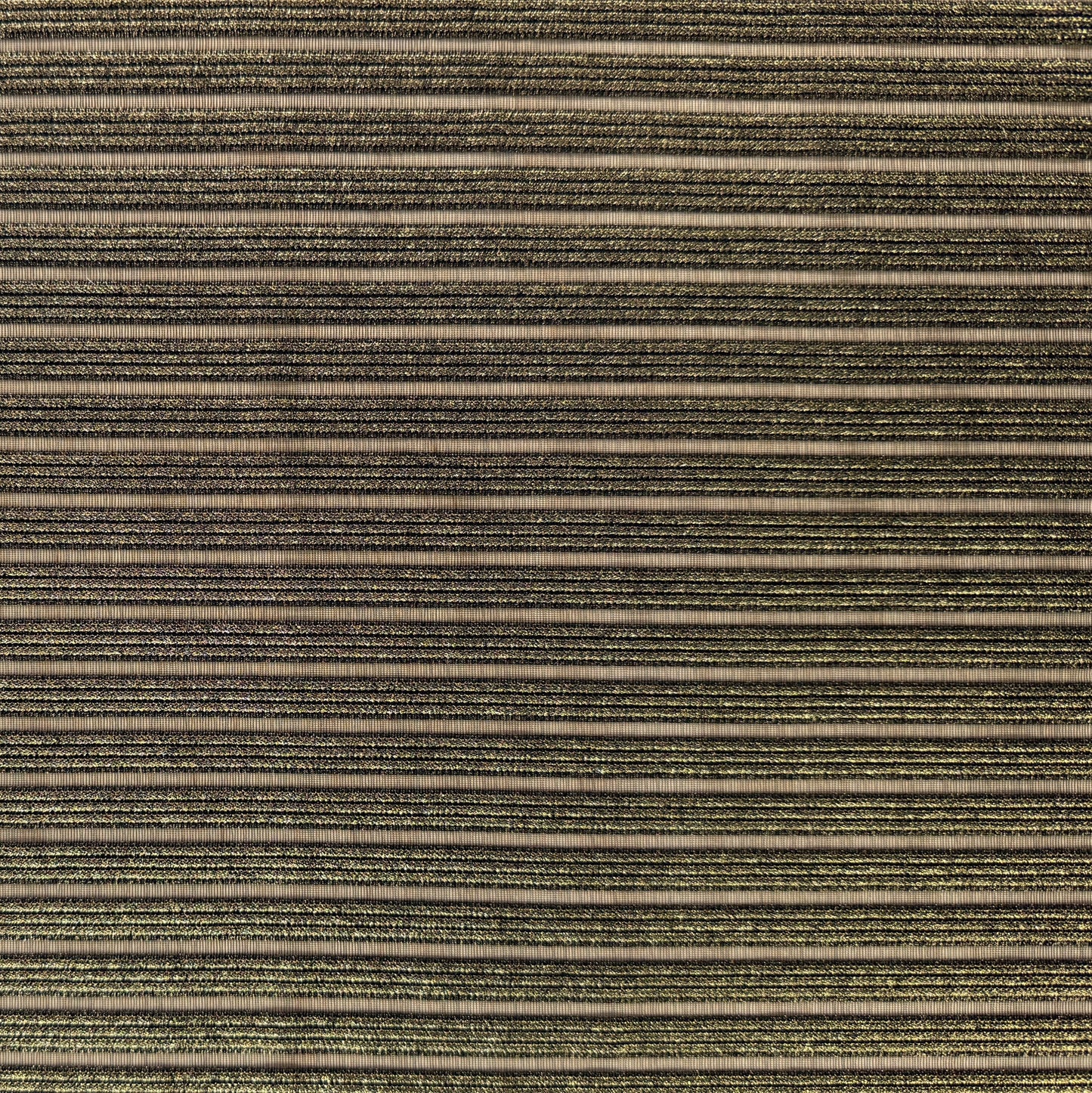 Novelty Knit Nylon & Lurex - Black & Gold Stripe - Deadstock