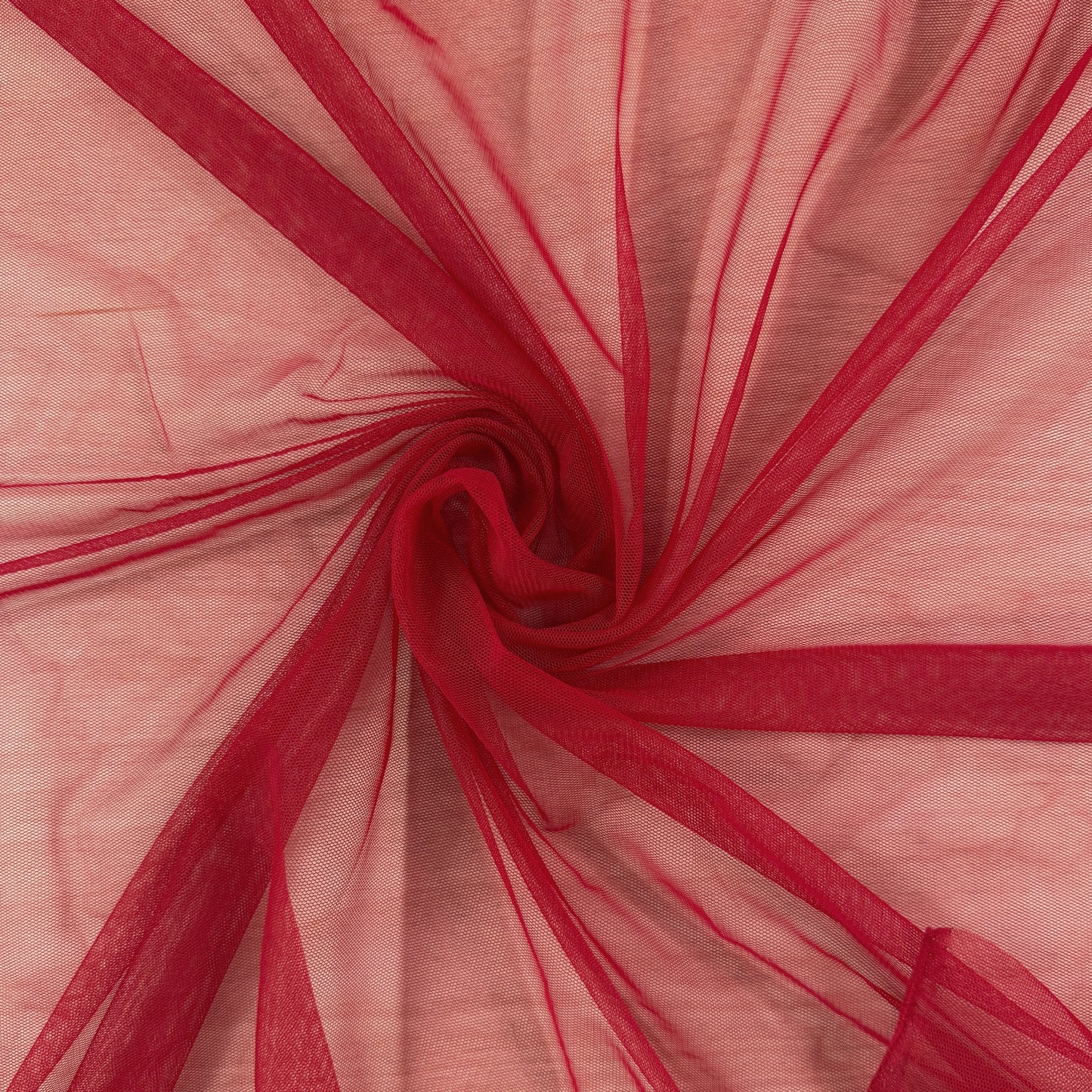 Knitted Tulle Mesh - Red - Deadstock