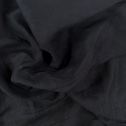 Sandwashed 100% Linen - Black