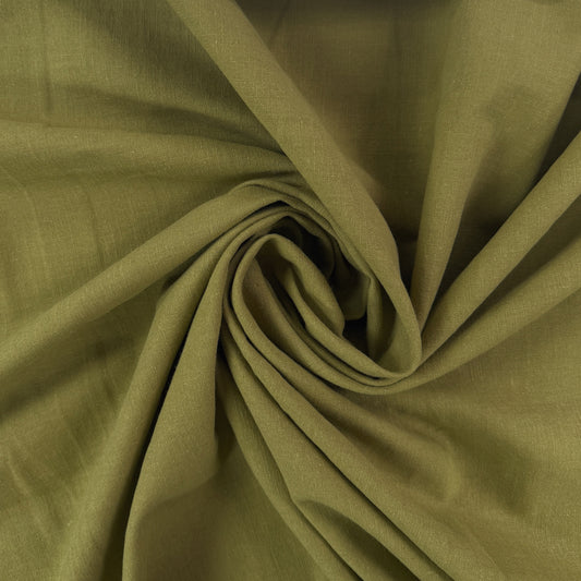 Cotton Linen Woven - Avocado Green