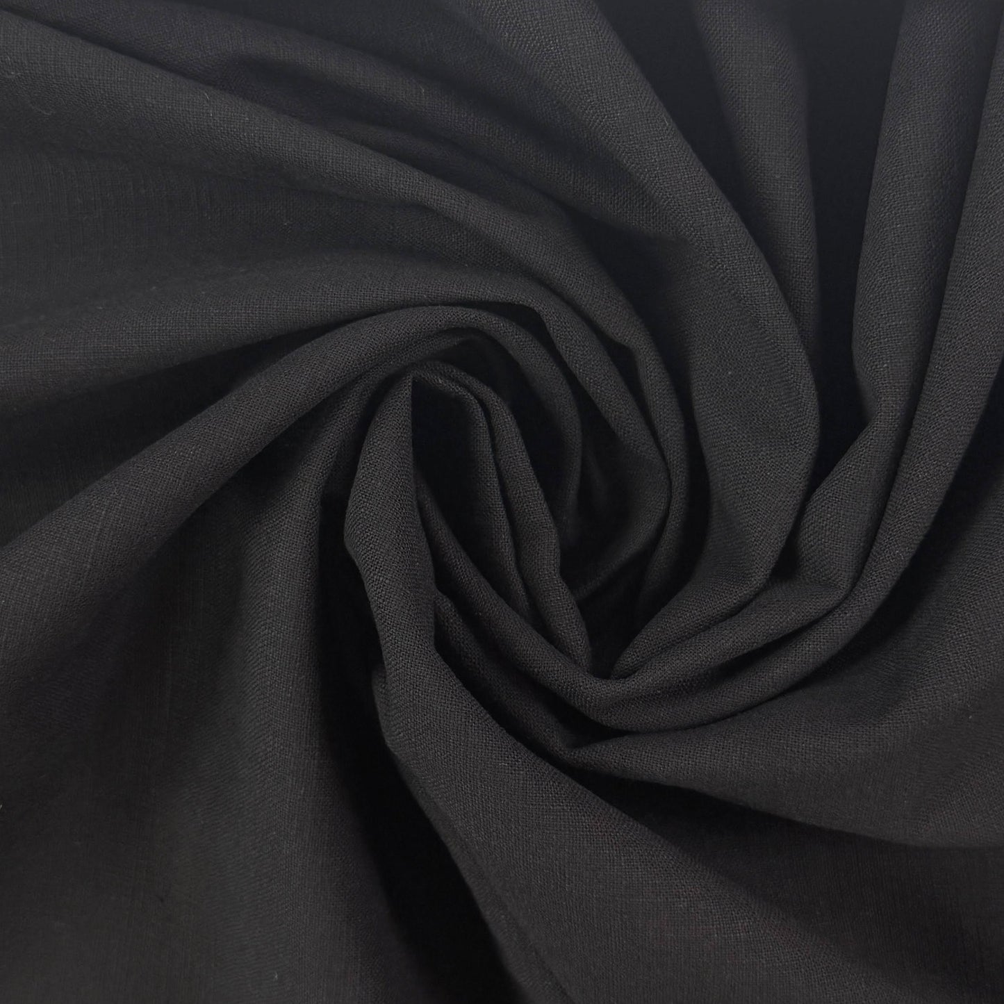 Cotton Linen Woven - Black