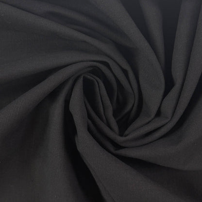 Cotton Linen Woven - Black