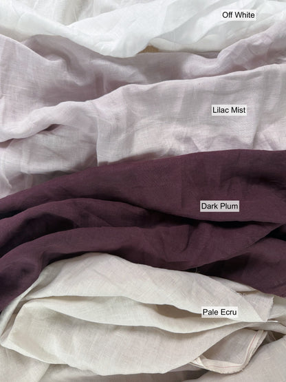 Sandwashed 100% Linen - Pale Ecru