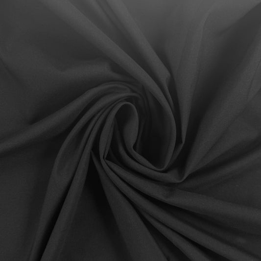 Cotton Polyester Woven - Black - Deadstock