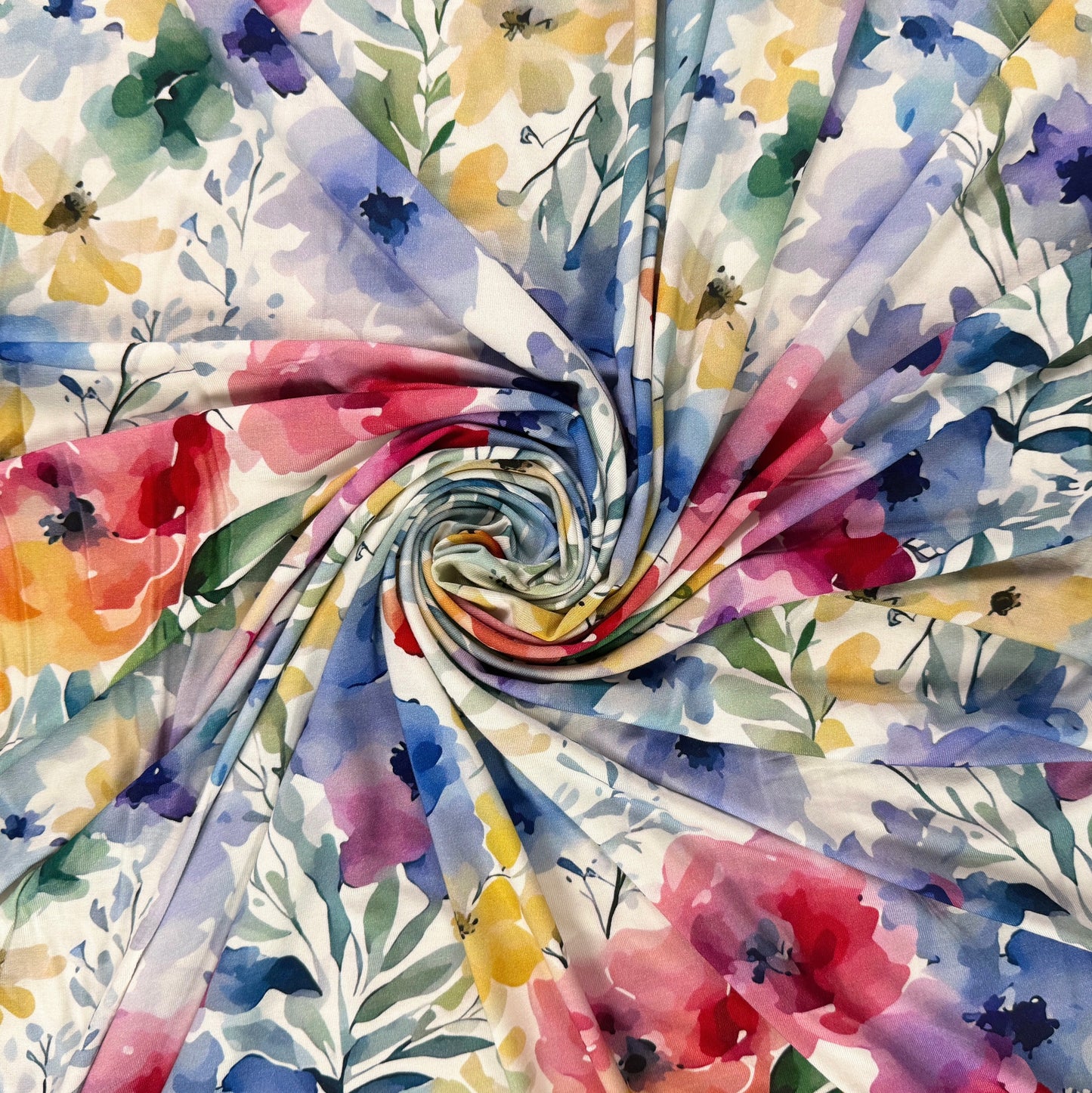Rayon Jersey Knit - Watercolour Floral