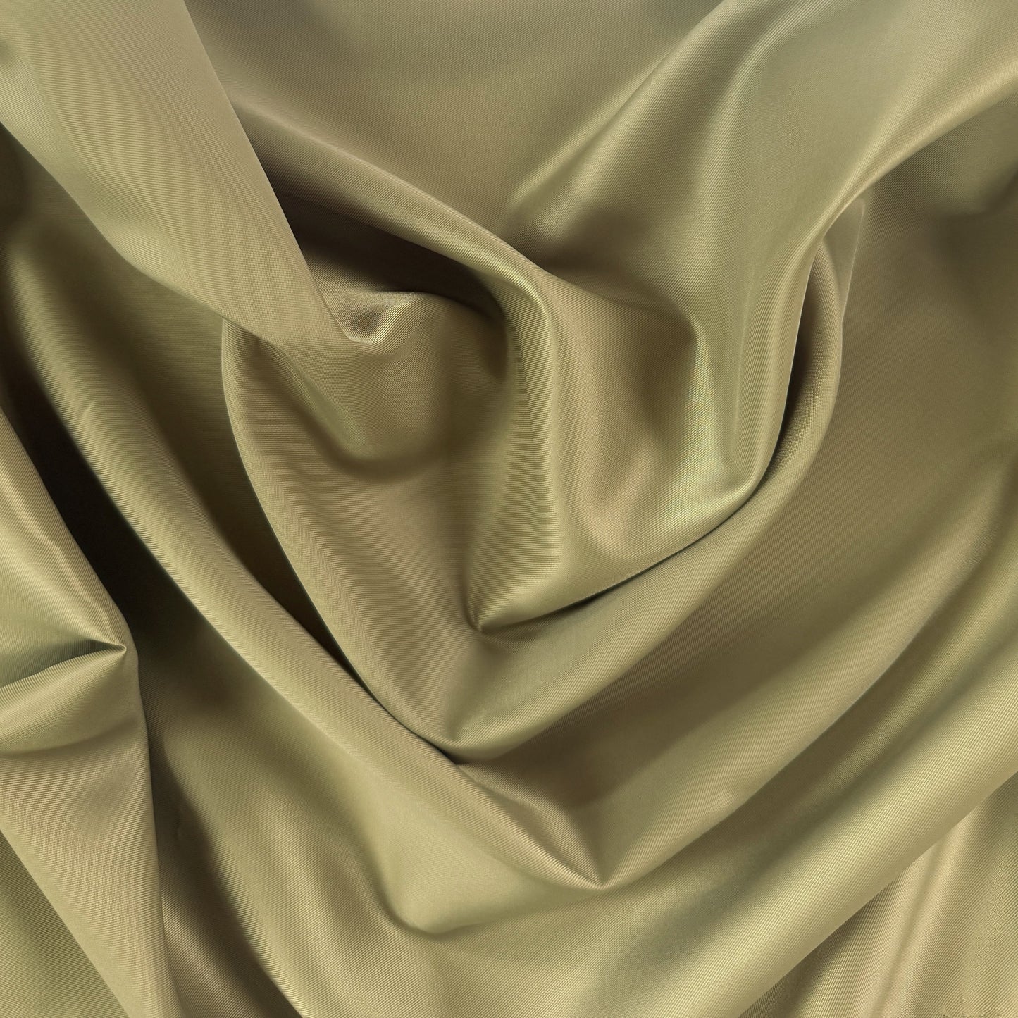 Polyester Twill Lining  - Light Olive - Deadstock