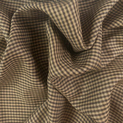 Yarn Dyed European Linen - Brown Plaid - 57"