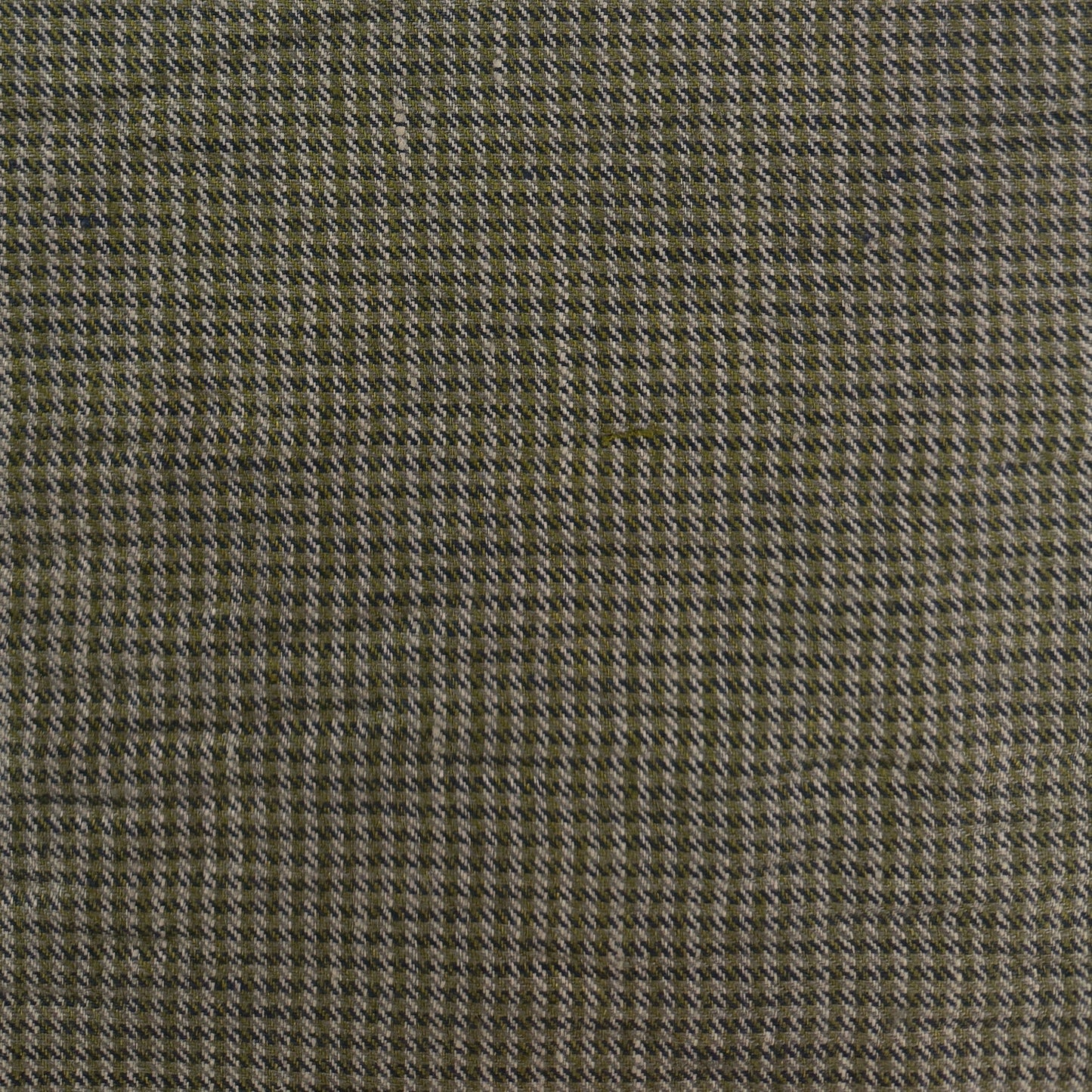 Brushed Yarn Dyed European Linen - Blue, Ivory & Green Houndstooth - 57"