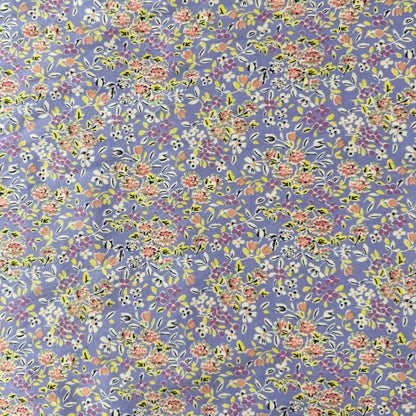 Stretch Cotton Woven - Purple Florals - Deadstock