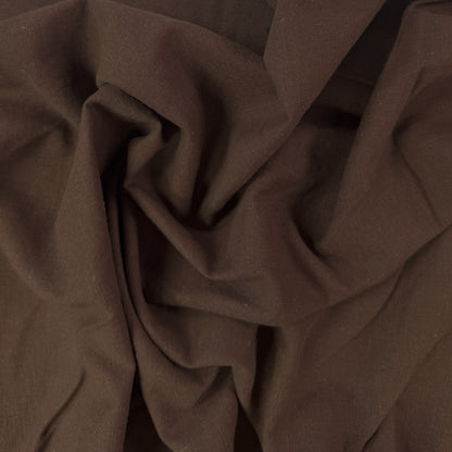 Linen Blend Slub Woven - Chocolate - Deadstock