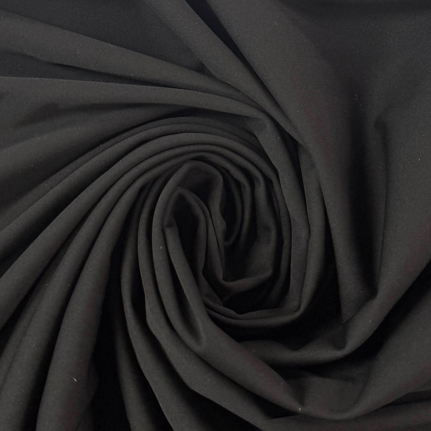 Polyester Scuba Double Knit - Black - Deadstock