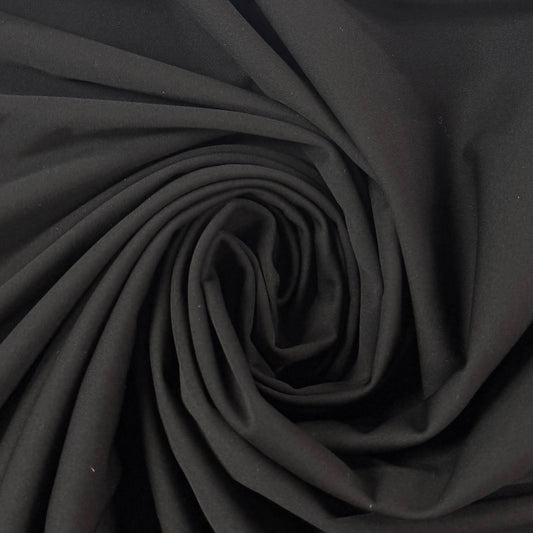 Polyester Scuba Double Knit - Black - Deadstock