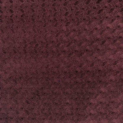 Sculpted Cotton Velvet - Wine - Deadstock