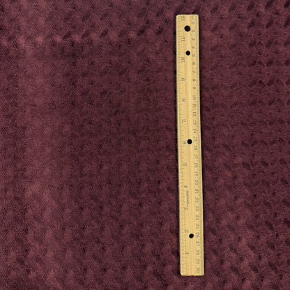 Sculpted Cotton Velvet - Wine - Deadstock
