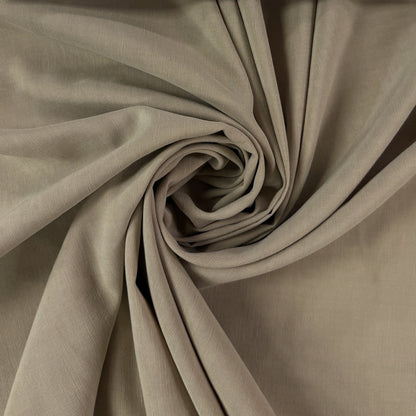 Cotton Micro-Bedford Ribbed Piqué - Taupe - Deadstock