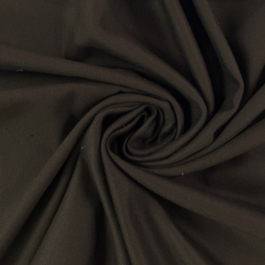Stretch Cotton Moleskin - Espresso Brown - Designer Deadstock - British Heritage Mill