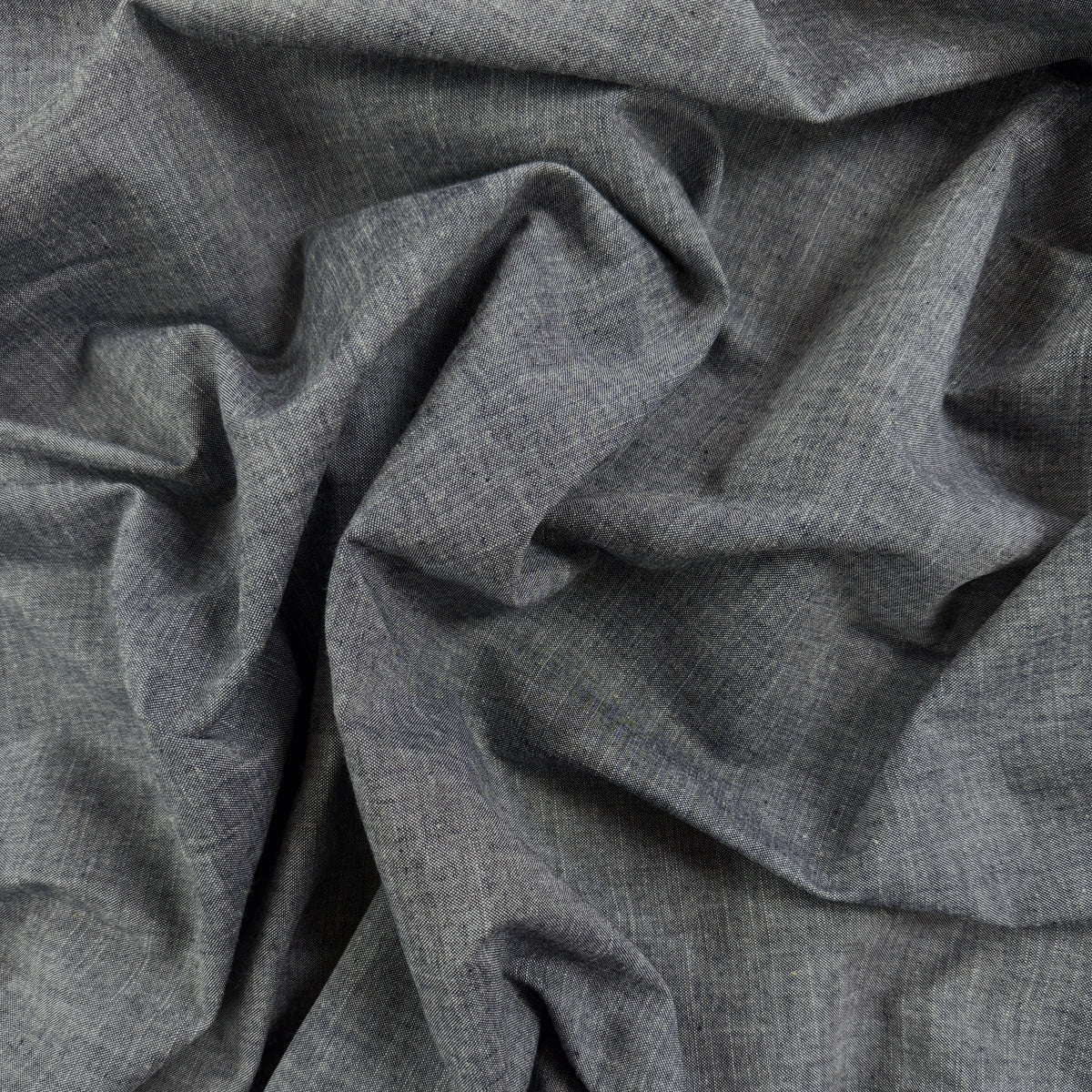 Cotton Chambray - Charcoal Blue - 5oz