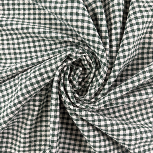 Organic Yarn Dyed Cotton - Pine Gingham