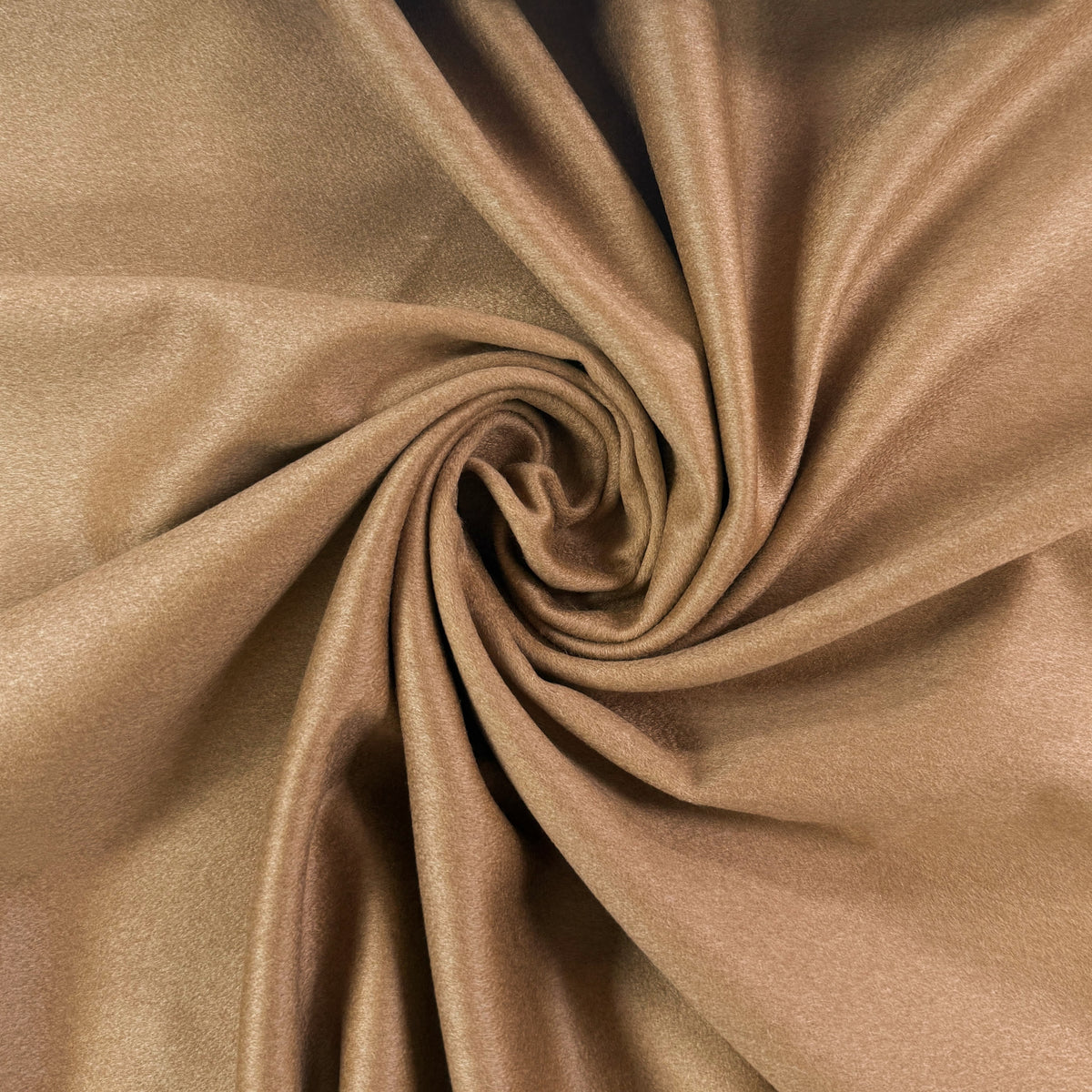 100% Brushed Cashmere Coating - Camel - Designer Deadstock