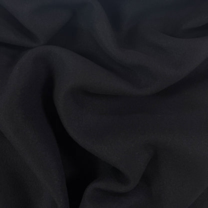 100% Cashmere Double Cloth Splittable Coating - Black - Designer Deadstock - Made in Italy