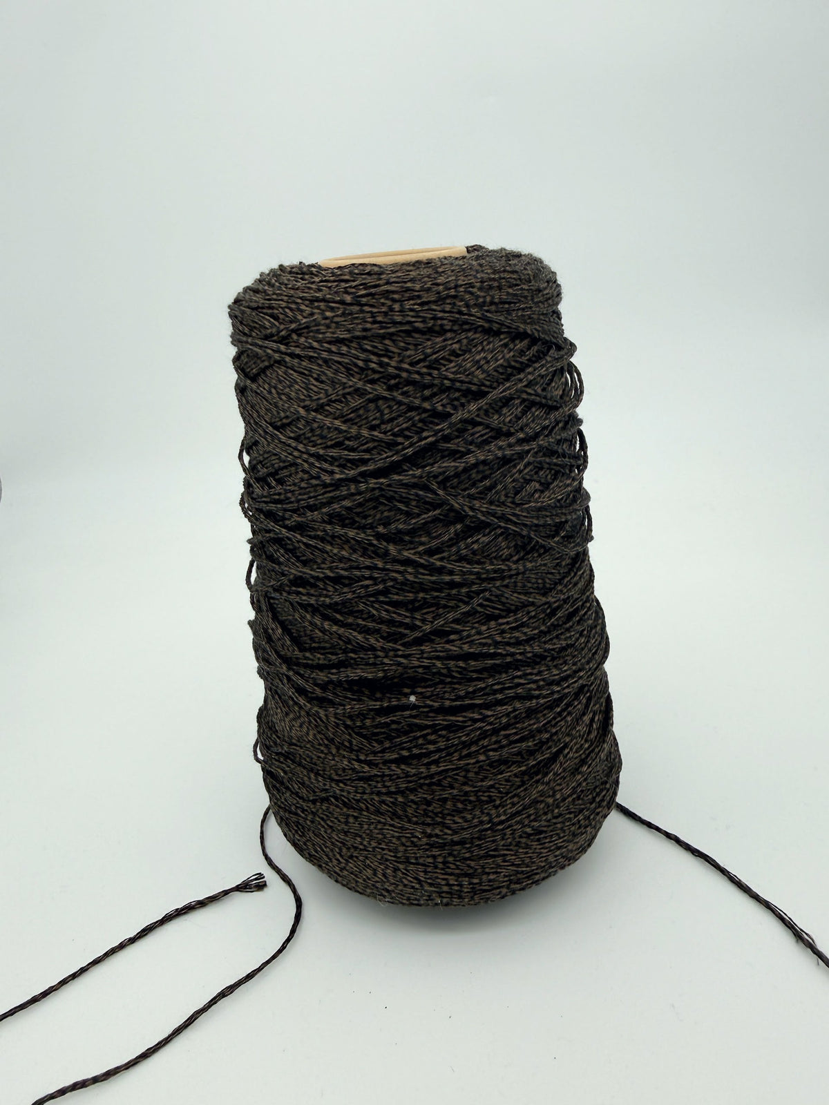 100% Silk - Deadstock Yarn - Made in Italy -  Olive Brown  - Fingering / Sport Weight  - 262g cone