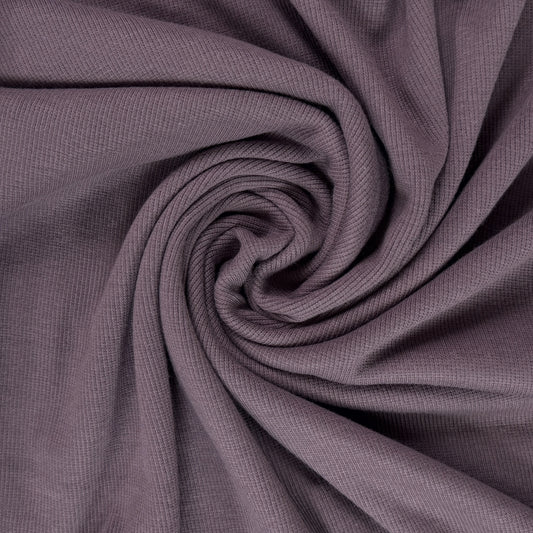 Bamboo Cotton 2×2 Rib - Moonscape