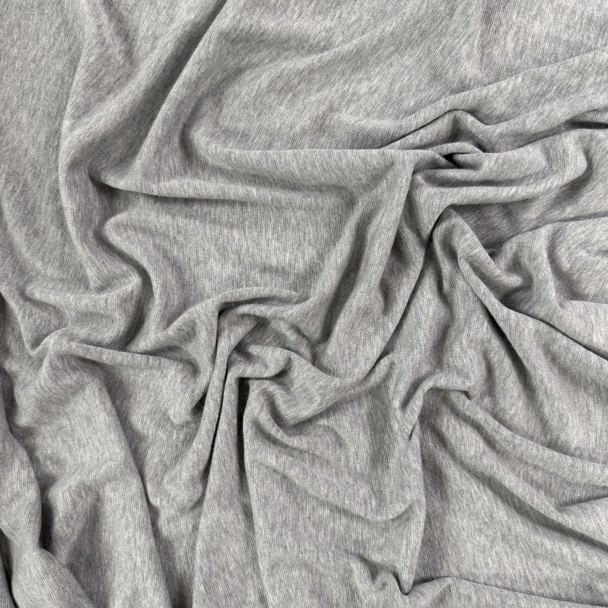 Merino Bamboo Sweater Rib Knit - Light Heathered Grey