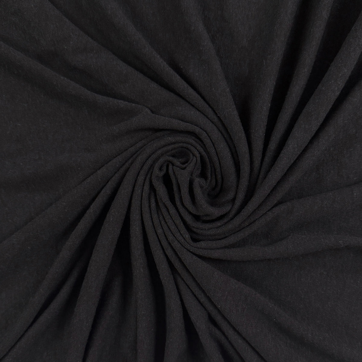 Merino Bamboo Sweater Rib Knit - Black