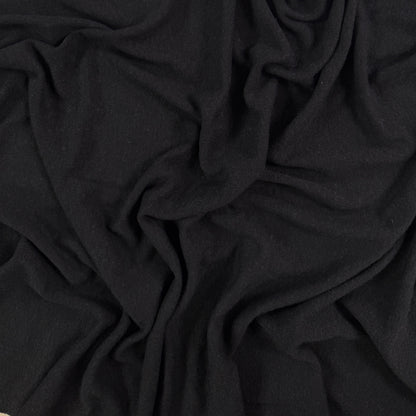 Merino Bamboo Sweater Rib Knit - Black