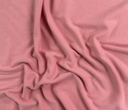 TENCEL™ Lyocell Organic Cotton 2x2 Ribbed Knit - Mellow Rose