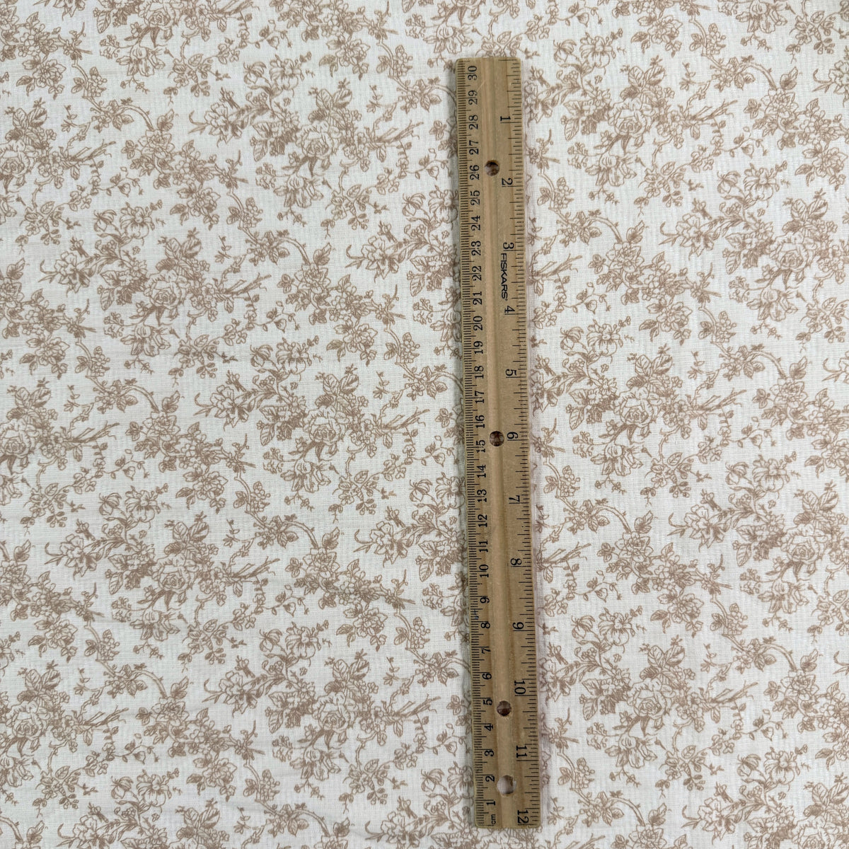 Cotton Heirloom Quilt - Cream/Mocha