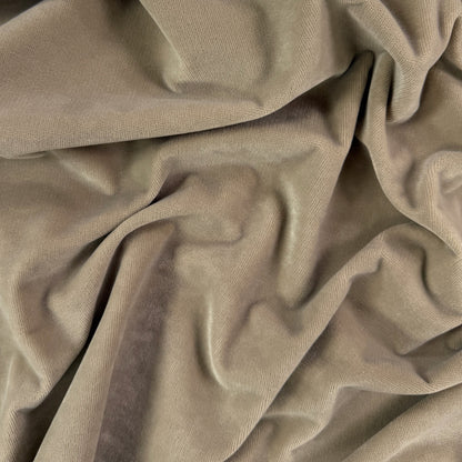 Heavy Polyester Velvet  - Upholstery Grade - Taupe - Deadstock