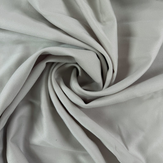 French Heritage Mill Wool Satin - Dove Grey - Deadstock