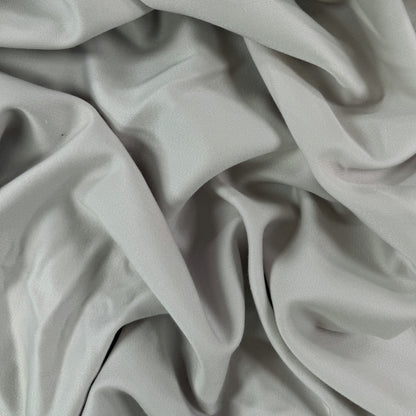 French Heritage Mill Wool Satin - Light Grey - Deadstock