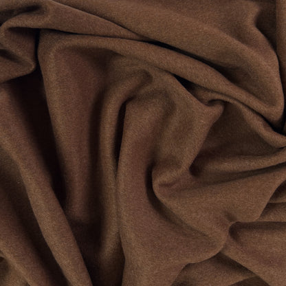 Wool Blend Melton Coating - Warm Brown - Deadstock