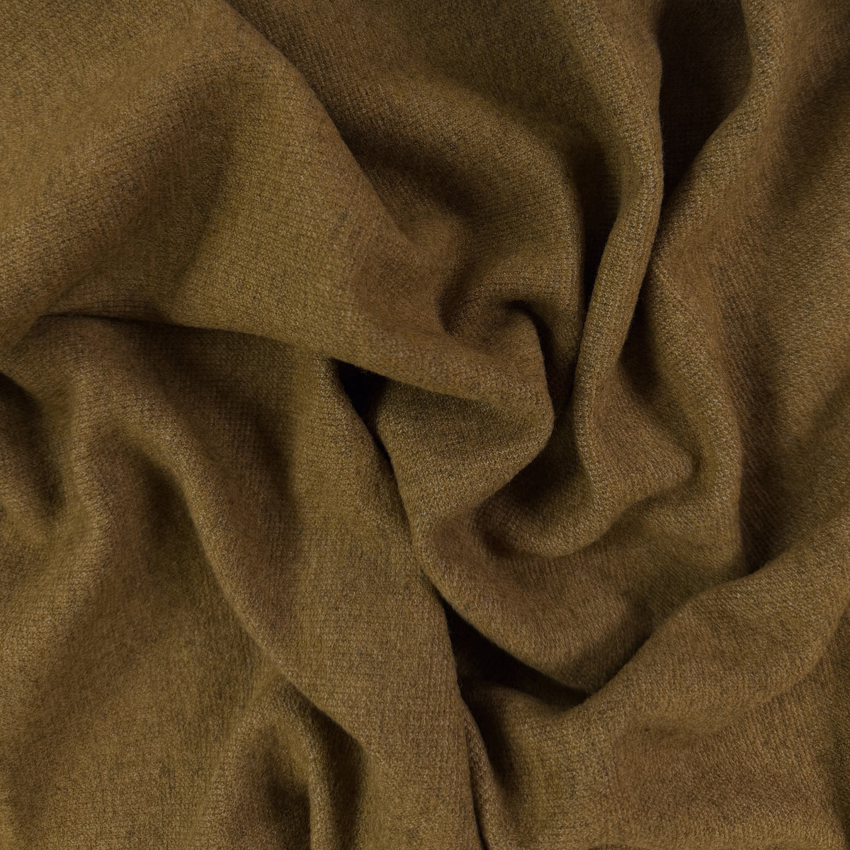 Heavy Merino Wool Knit - Dark Golden Brown - Deadstock
