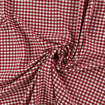 Organic Yarn Dyed Cotton - Red Gingham