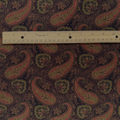 Stretch Cotton Corduroy - Brown Paisley - Designer Deadstock