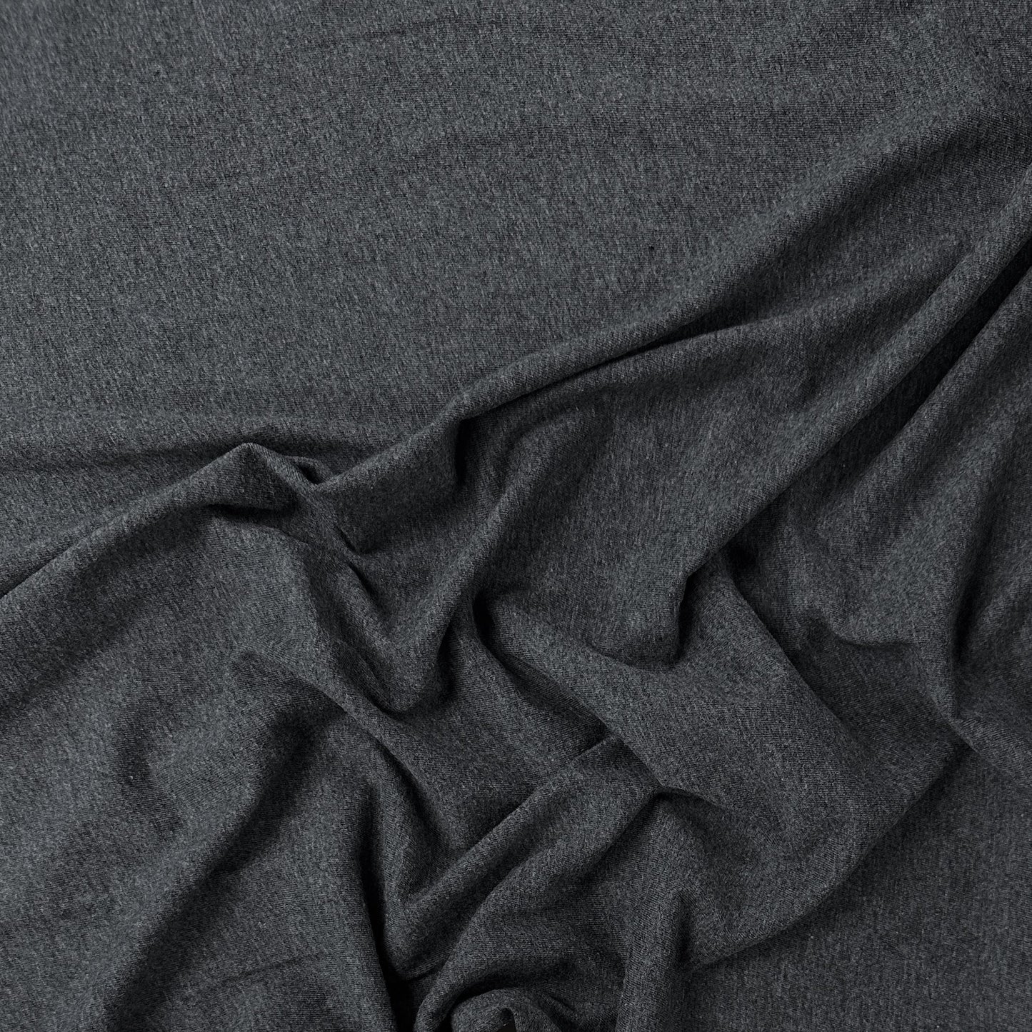 100% Cotton Jersey - Heathered Charcoal