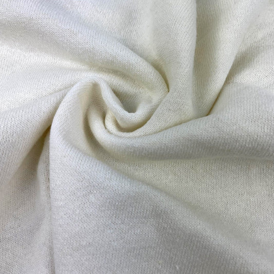27" Remnant - Hemp Organic Cotton Knit Fleece - Natural Off-White