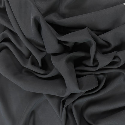 Brushed Herringbone Tencel Twill - Black - Deadstock