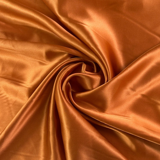 Mandarin Orange Silk Charmeuse - Deadstock