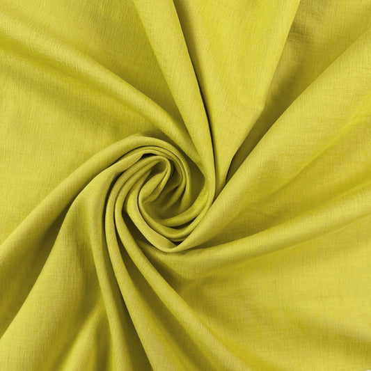 Linen/Cotton/Silk - Chartreuse - Designer Deadstock