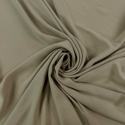 Wool / Silk Crepe - Khaki - Designer Deadstock