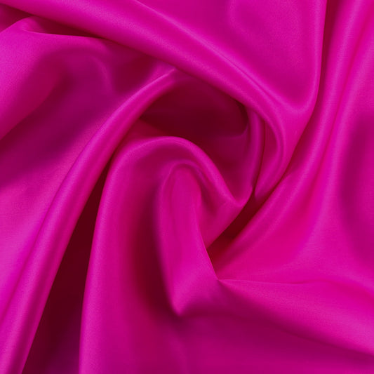 Satin-Face Silk Organza - Fuchsia - Designer Deadstock
