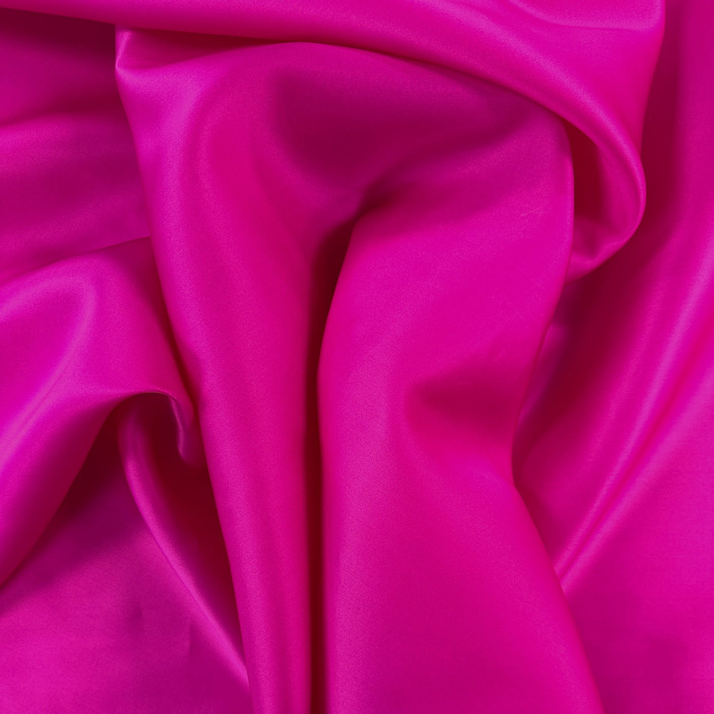 Satin-Face Silk Organza - Fuchsia - Designer Deadstock