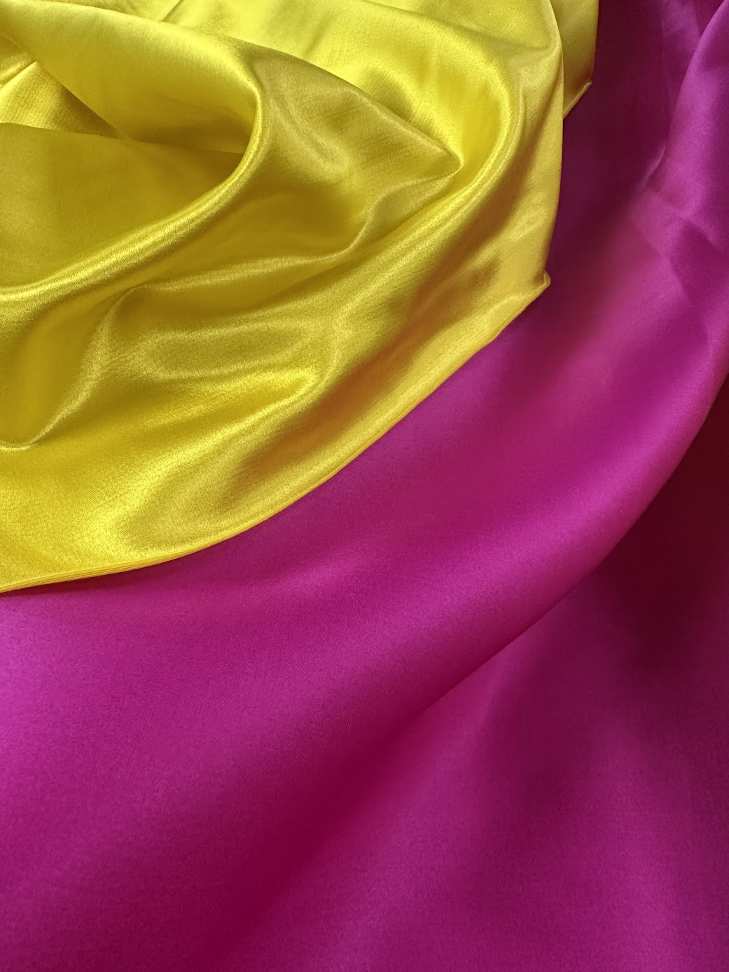 Satin-Face Silk Organza - Fuchsia - Designer Deadstock