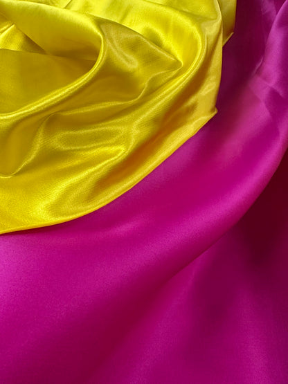 Satin-Face Silk Organza - Fuchsia - Designer Deadstock
