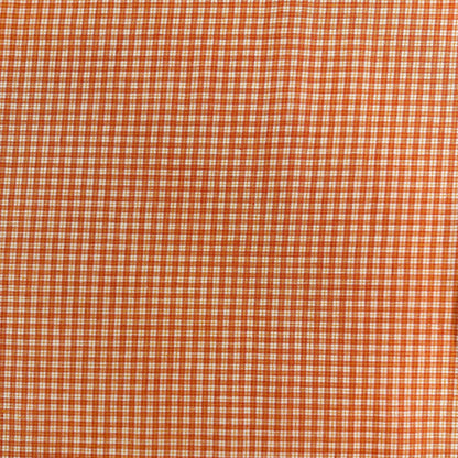 Yarn Dyed European Linen Check - Orange & White Check - 59"
