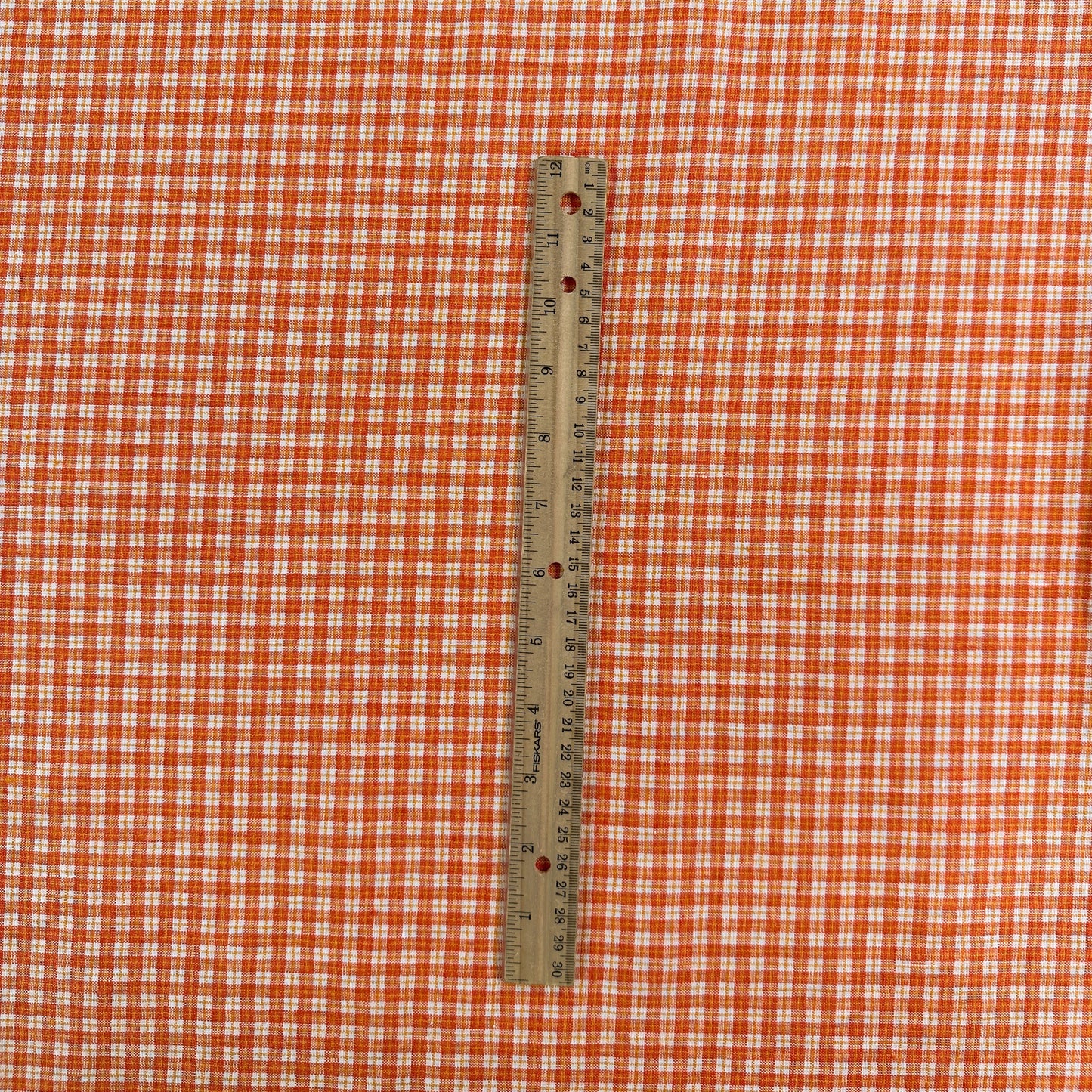 Yarn Dyed European Linen Check - Orange & White Check - 59"